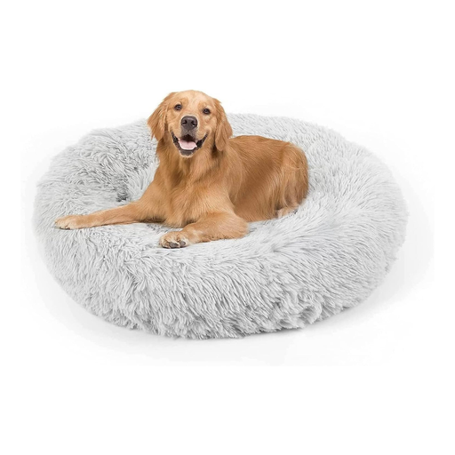 [lit-pour-animaux-confortable-antiderapant-en-peluche-forme-ronde] Lit pour chien et chat - Lit Rond en Peluche - Confort et Sécurité