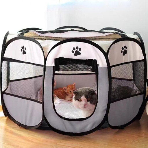 [tente-animaux-octogonale-portable] Tente pour animaux de compagnie octogonale portable pliable