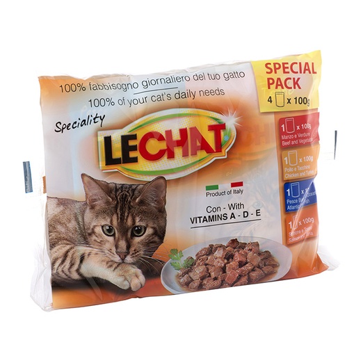 [lechat-multipack-pouches-4-x-100-gr] LeChat Multipack Pouches 4 x 100 gr