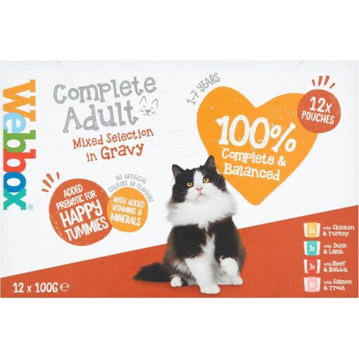 [webbox-selection-mixte-adulte-complete-en-sauce-12x100g] Webbox – Sélection Mixte Adulte Complète en Sauce (12x100g)