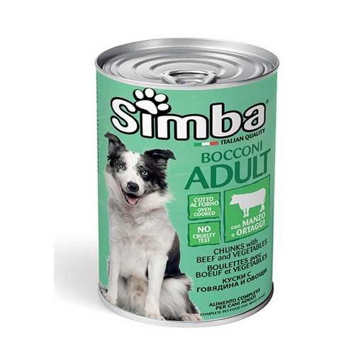 [simba-boulette-chien-boeuf-et-legumes-1230g] Simba Boulette Chien Boeuf et Légumes 1230g