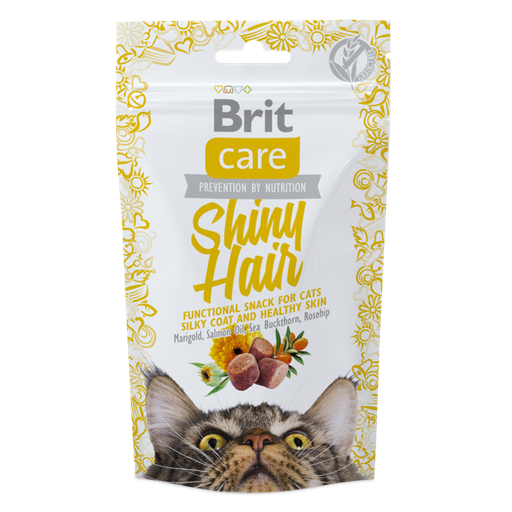 [brit-care-cat-snack-shiny-hair-saumon-50g] Brit Care Cat Snack Shiny Hair (Saumon) 50g