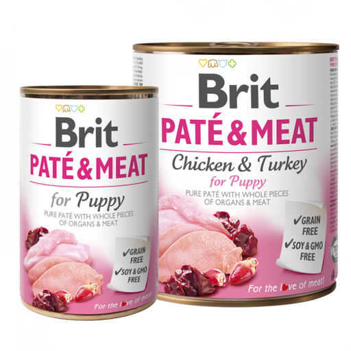 [brit-pate-and-meat-puppy-pour-chiot-a-la-dinde-400g] Brit Paté and Meat – Puppy (Pour Chiot A la Dinde) 400g