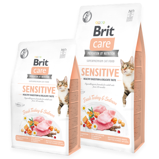 [brit-care-cat-grain-free-sensitive-casablanca] Brit Care Cat Grain-Free Sensitive 400g | 2kg – Digestion Saine & Chat Exigeant à Casablanca