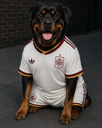 [PWF-SPA-D-XXL] Maillot Football Espagne pour chien – Édition La Roja – Taille XXL