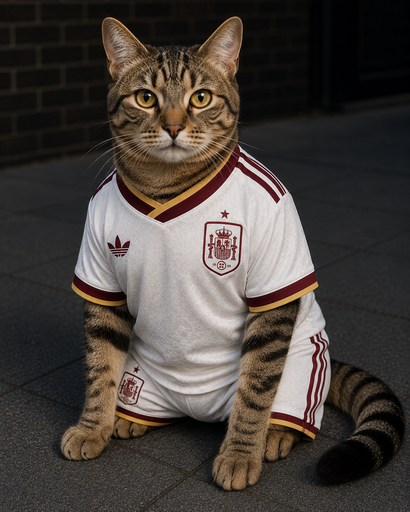 [PWF-SPA-C-S] Maillot Football Espagne pour chat – Édition La Roja – Taille S