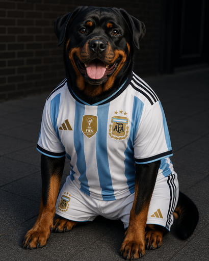 [PWF-ARG-D-XS] Maillot Football Argentine pour chien – Édition L'Albiceleste – Taille XS