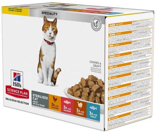 [SKL-HS-A1-12X85G] Hill's Science Plan Adulte Poulet — 12x85 g