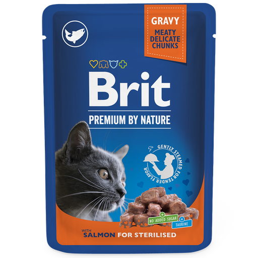 [SKL-BP-SS1-100G] Brit Premium Saumon Stérilisé — 100 g