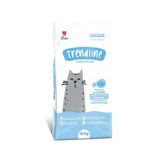 [8698995028295] Trendline adult cat sterilised chicken 15kg