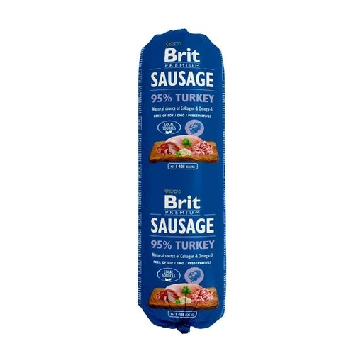 [8595602525911] Brit sausage turkey dog 800g