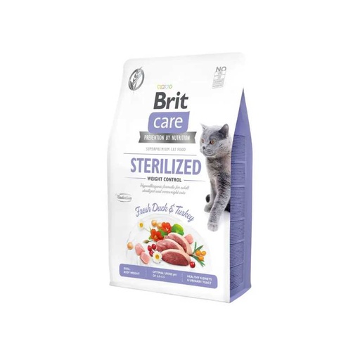 [8595602540792] Brit sterilized weight control duck & turkey