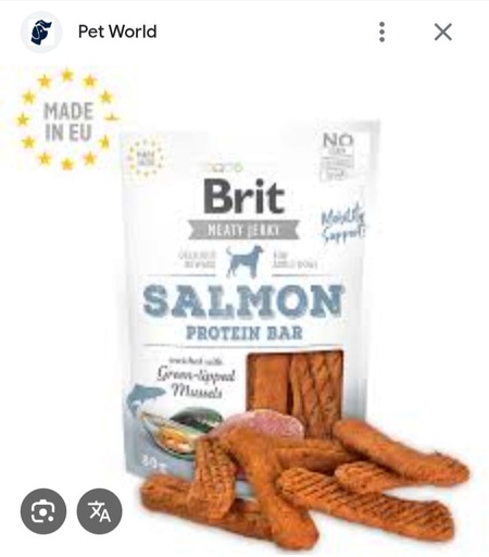 [PM-AE234B8B61D8] Brit Meat Jerky Snack–Salmon Protein bar (80g)