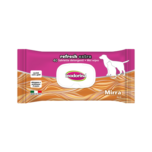 [230.0080.004] INODORINA A-REFRESH LINGETTES HUMIDES - 40 PCS MYRRHE ORIENTALE