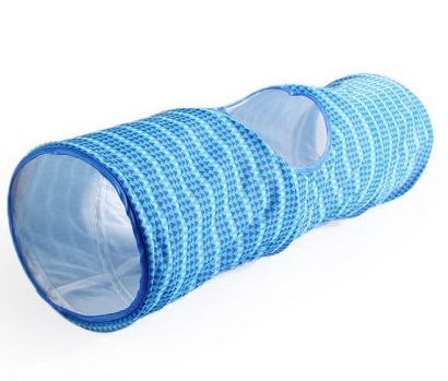 [2142] Jouet Tunnel pour chat All For Paws Bleu