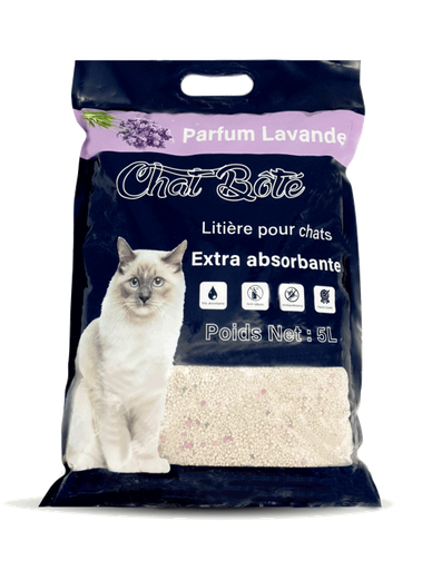 [PM-16289BC5167C] Litière pour chat agglomérante 5 L Chat Boté - Parfum Lavande