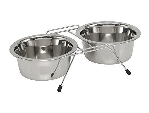 [PM-1A26F77813A2] Mangeoire sur pieds en inox Nobby
