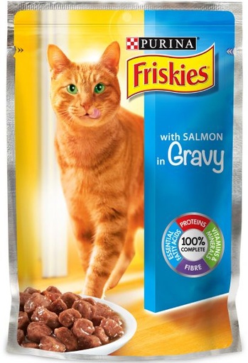 [frais et compléments chats;"Boutique Chat""] Purina Friskies Pochon au Saumon 100 g
