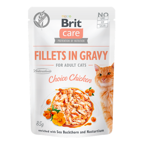 [8595602564996] Brit Sterilized Cat Fillits in Gravy 85g