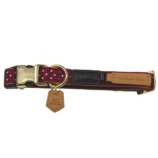 [522035] COLLIER REG MC LEATHER 15MM JA