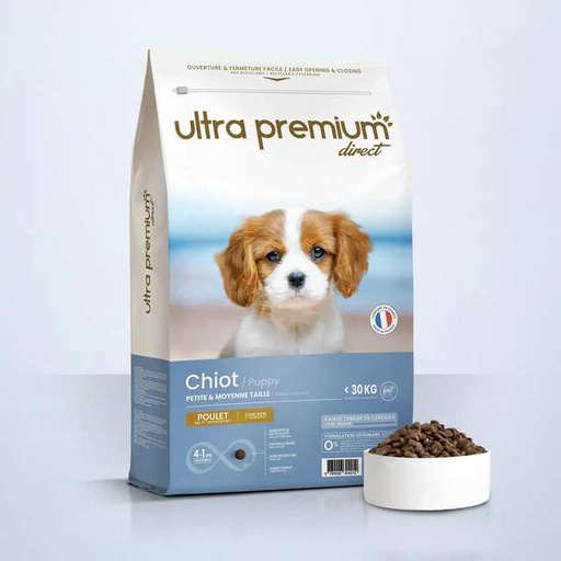 [ultra-premium-chiot-de-petite-et-moyenne-taille-30kg-croquettes-super-premium-4kg-12kg] Ultra Premium Chiot de petite et moyenne taille – 30kg Croquettes super premium 4kg | 12kg