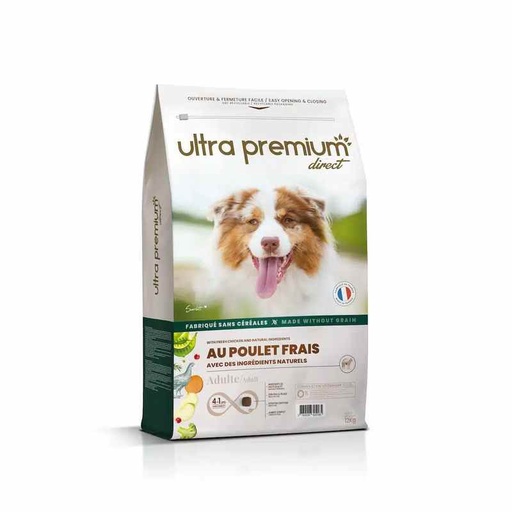 [ultra-premium-croquettes-au-poulet-frais-croquettes-sans-cereales-12kg] Ultra Premium Croquettes au poulet frais Croquettes sans céréales 12kg