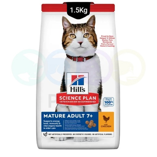 Hill's Kibbles for Cats over 7 years Mature 1.5Kg