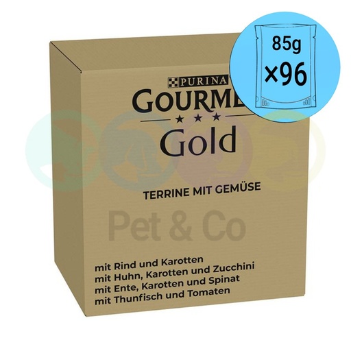 Lot Gourmet Gold Terrine for Cats 8×85g×12