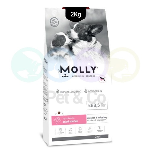 Molly Kibbles for Baby & Pregnant Dogs Mini Breed with Chicken 2kg