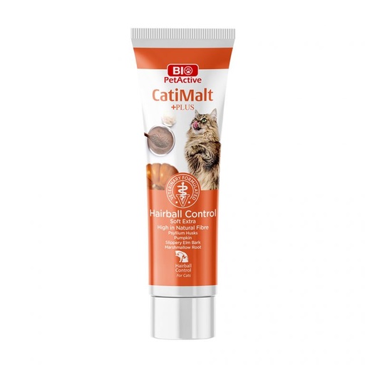 Cati̇ Malt Hai̇rball Control - Remède contre les boules de poils pour chats - Bio PetActive 100ml