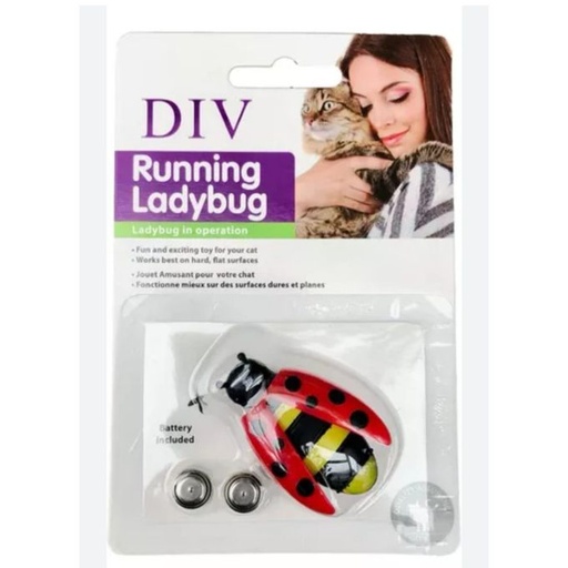 Jouet Interactif Coccinelle Pour Chats (fonctionne avec piles)