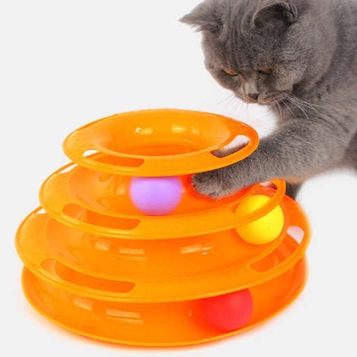 Jouet pour chat : jouet interactif 3 étages
